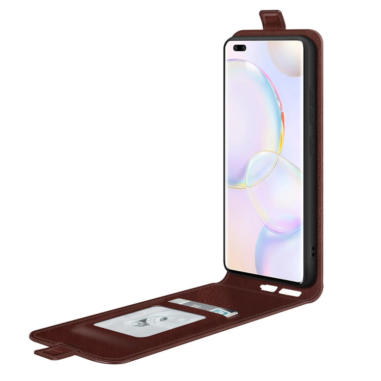 For Honor 50 Pro R64 Texture Single Vertical Flip Leather Protective Case with Card Slots & Photo Frame