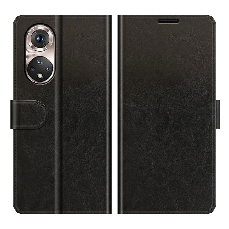 For Honor 50 Pro R64 Texture Single Horizontal Flip Protective Case with Holder & Card Slots & Wallet & Photo Frame