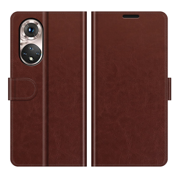 For Honor 50 Pro R64 Texture Single Horizontal Flip Protective Case with Holder & Card Slots & Wallet & Photo Frame