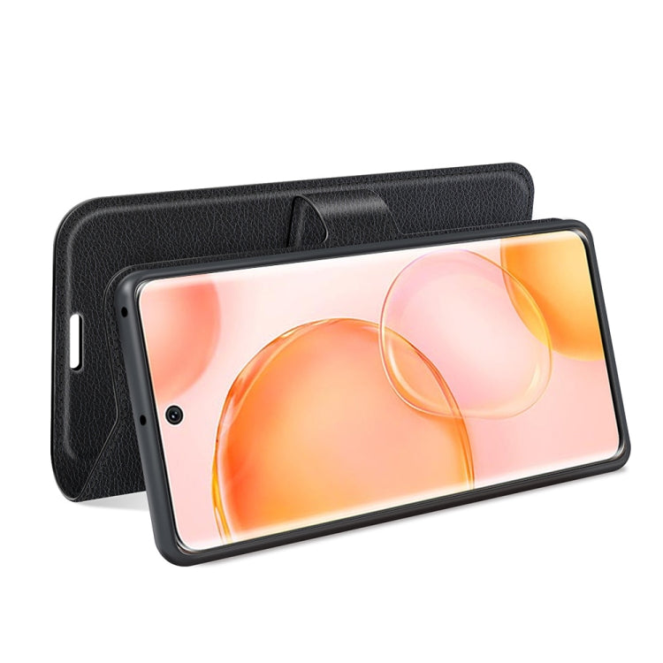 For Honor 50 Litchi Texture Horizontal Flip Protective Case with Holder & Card Slots & Wallet