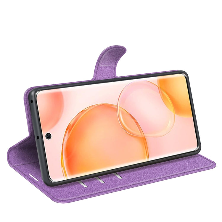 For Honor 50 Litchi Texture Horizontal Flip Protective Case with Holder & Card Slots & Wallet