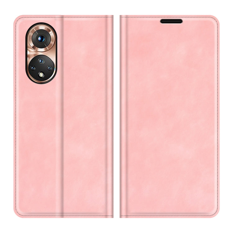 For Honor 50 Retro-skin Business Magnetic Suction Leather Case with Holder & Card Slots & Wallet