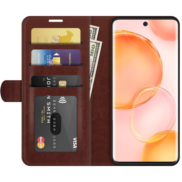 For Honor 50 R64 Texture Single Horizontal Flip Protective Case with Holder & Card Slots & Wallet & Photo Frame