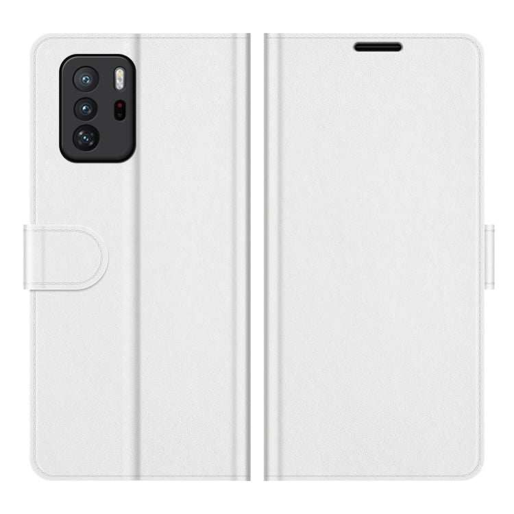 For Xiaomi Redmi Note 10 Pro 5G China / Poco X3 GT R64 Texture Single Horizontal Flip Protective Case with Holder & Card Slots & Wallet& Photo Frame