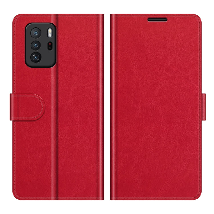 For Xiaomi Redmi Note 10 Pro 5G China / Poco X3 GT R64 Texture Single Horizontal Flip Protective Case with Holder & Card Slots & Wallet& Photo Frame
