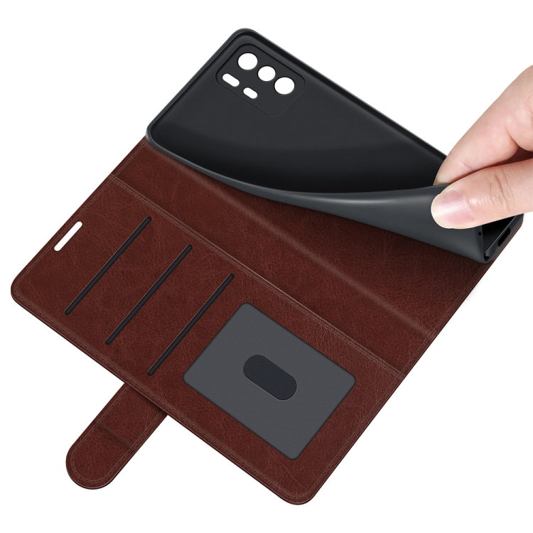 For Xiaomi Redmi Note 10 Pro 5G China / Poco X3 GT R64 Texture Single Horizontal Flip Protective Case with Holder & Card Slots & Wallet& Photo Frame