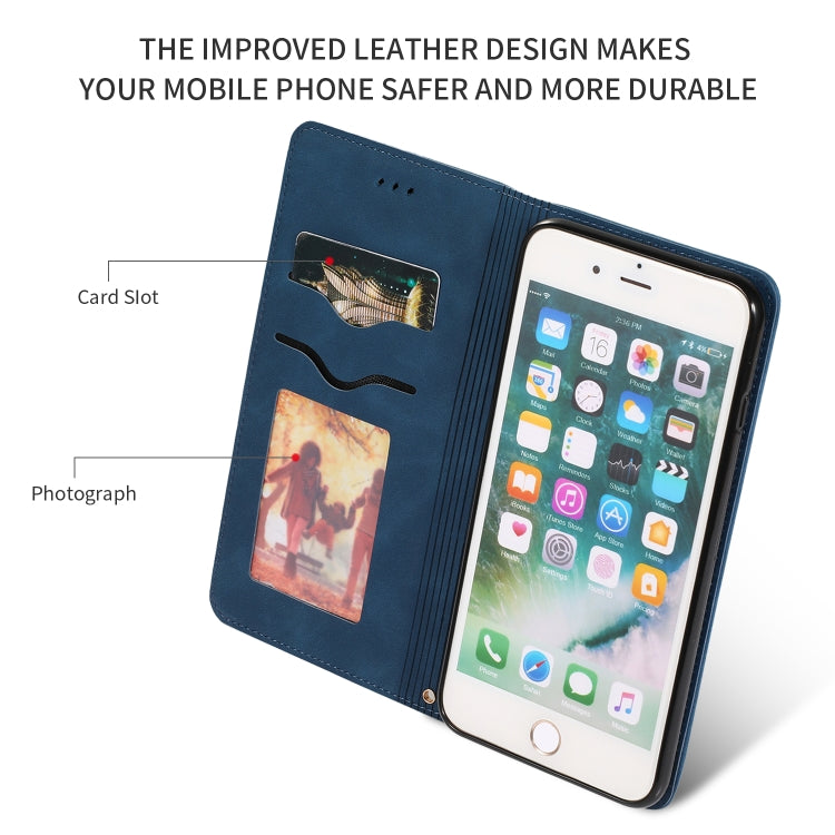 Retro Skin Feel Business Magnetic Horizontal Flip Leather Case for iPhone 8 Plus / 7 Plus