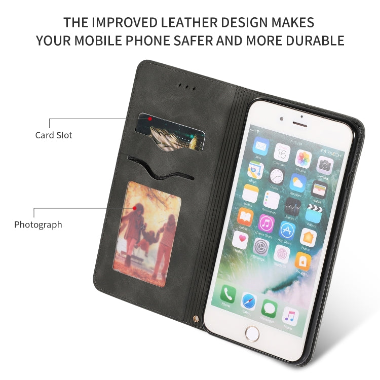 Retro Skin Feel Business Magnetic Horizontal Flip Leather Case for iPhone 8 Plus / 7 Plus