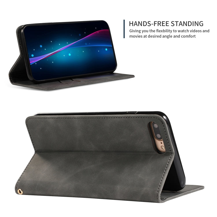 Retro Skin Feel Business Magnetic Horizontal Flip Leather Case for iPhone 8 Plus / 7 Plus