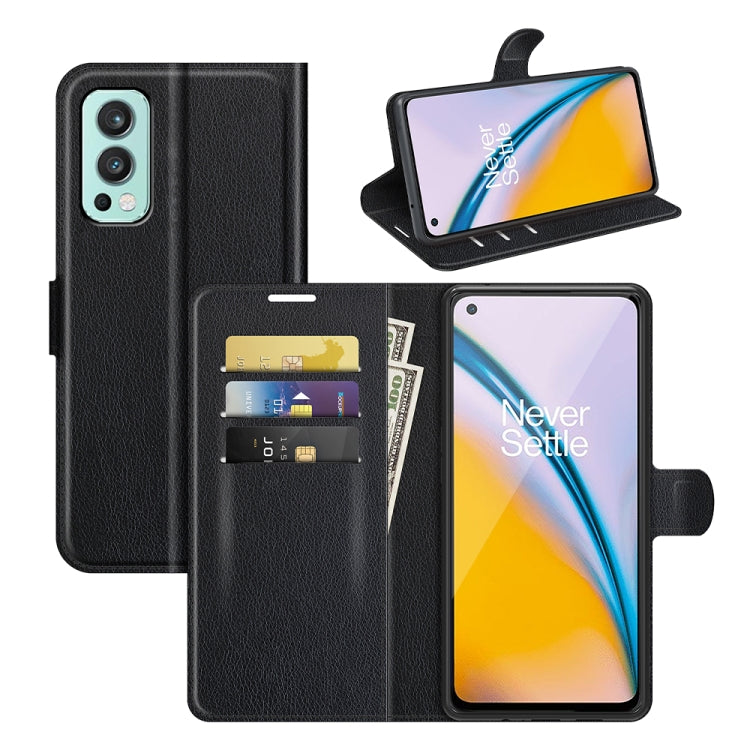 For OnePlus Nord 2 5G Litchi Texture Horizontal Flip Protective Case with Holder & Card Slots & Wallet
