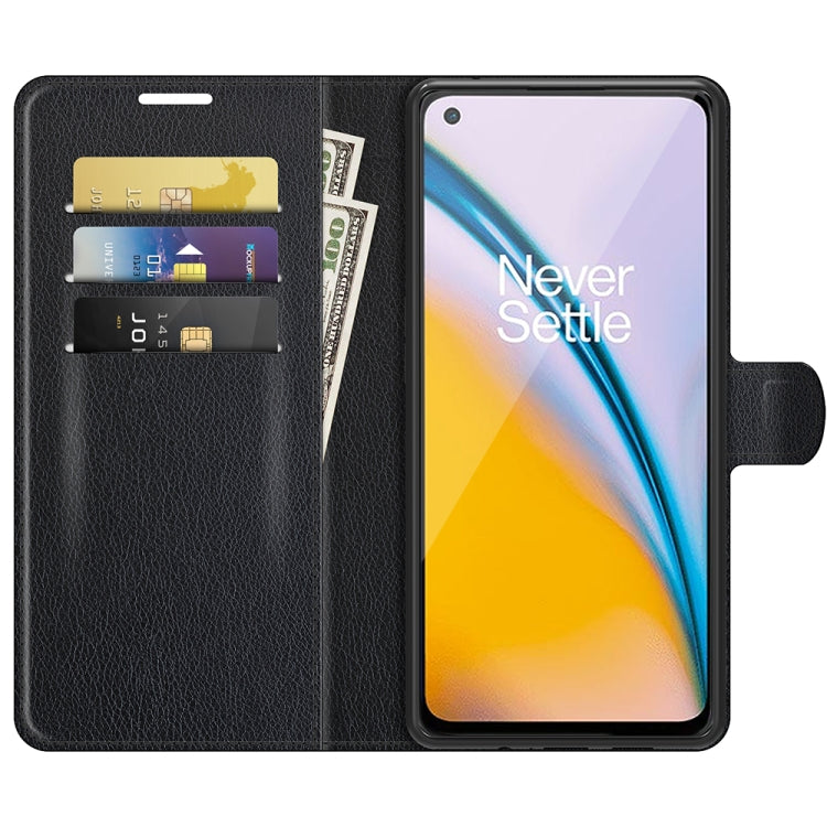 For OnePlus Nord 2 5G Litchi Texture Horizontal Flip Protective Case with Holder & Card Slots & Wallet