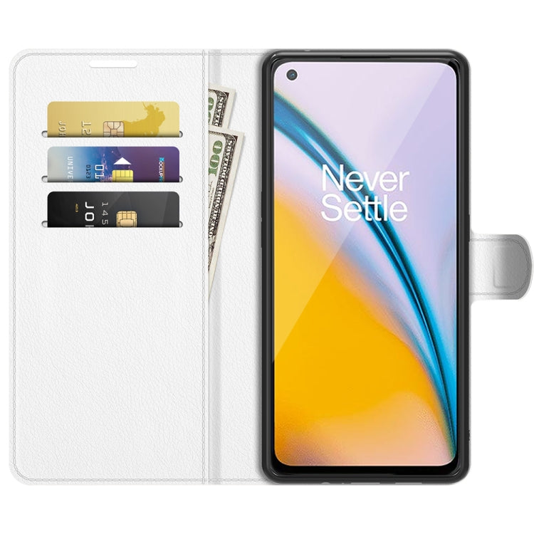 For OnePlus Nord 2 5G Litchi Texture Horizontal Flip Protective Case with Holder & Card Slots & Wallet