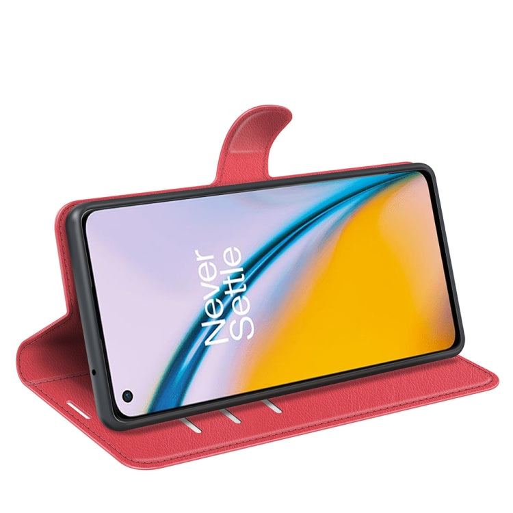 For OnePlus Nord 2 5G Litchi Texture Horizontal Flip Protective Case with Holder & Card Slots & Wallet