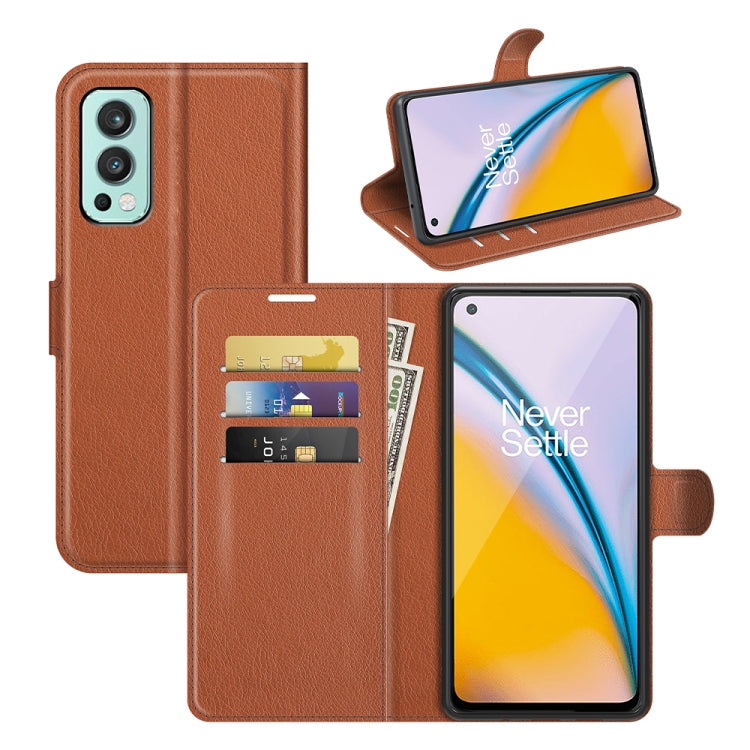 For OnePlus Nord 2 5G Litchi Texture Horizontal Flip Protective Case with Holder & Card Slots & Wallet