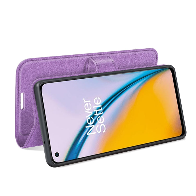 For OnePlus Nord 2 5G Litchi Texture Horizontal Flip Protective Case with Holder & Card Slots & Wallet