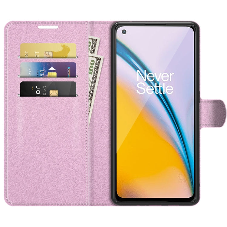 For OnePlus Nord 2 5G Litchi Texture Horizontal Flip Protective Case with Holder & Card Slots & Wallet