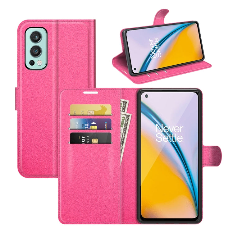 For OnePlus Nord 2 5G Litchi Texture Horizontal Flip Protective Case with Holder & Card Slots & Wallet
