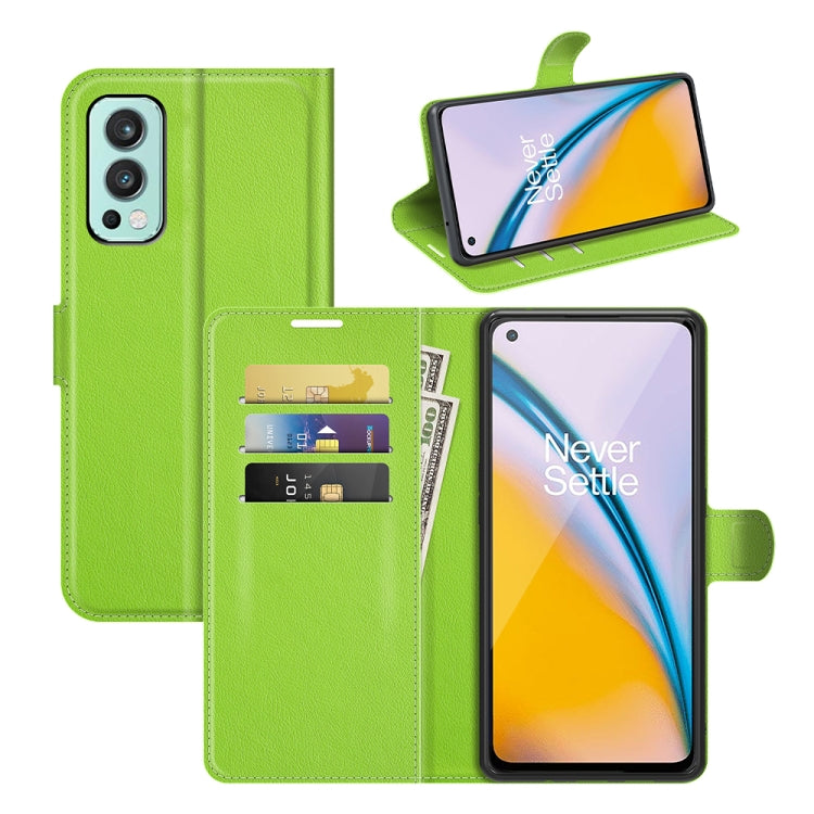 For OnePlus Nord 2 5G Litchi Texture Horizontal Flip Protective Case with Holder & Card Slots & Wallet
