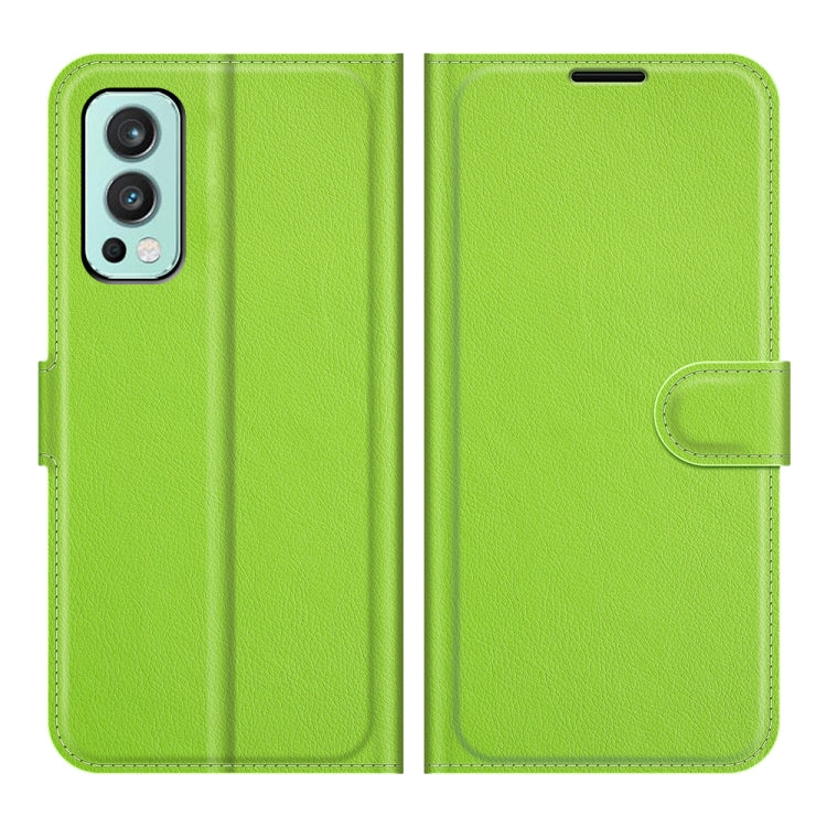 For OnePlus Nord 2 5G Litchi Texture Horizontal Flip Protective Case with Holder & Card Slots & Wallet