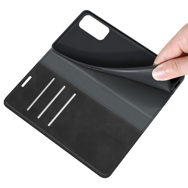 For OnePlus Nord 2 5G Retro-skin Business Magnetic Suction Leather Case with Holder & Card Slots & Wallet