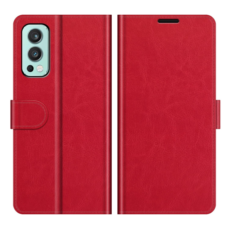 For OnePlus Nord 2 5G R64 Texture Single Horizontal Flip Protective Case with Holder & Card Slots & Wallet& Photo Frame