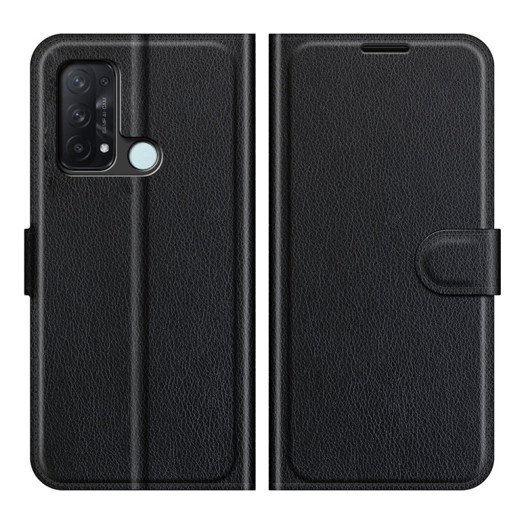 For OPPO Reno5 A Litchi Texture Horizontal Flip Protective Case with Holder & Card Slots & Wallet