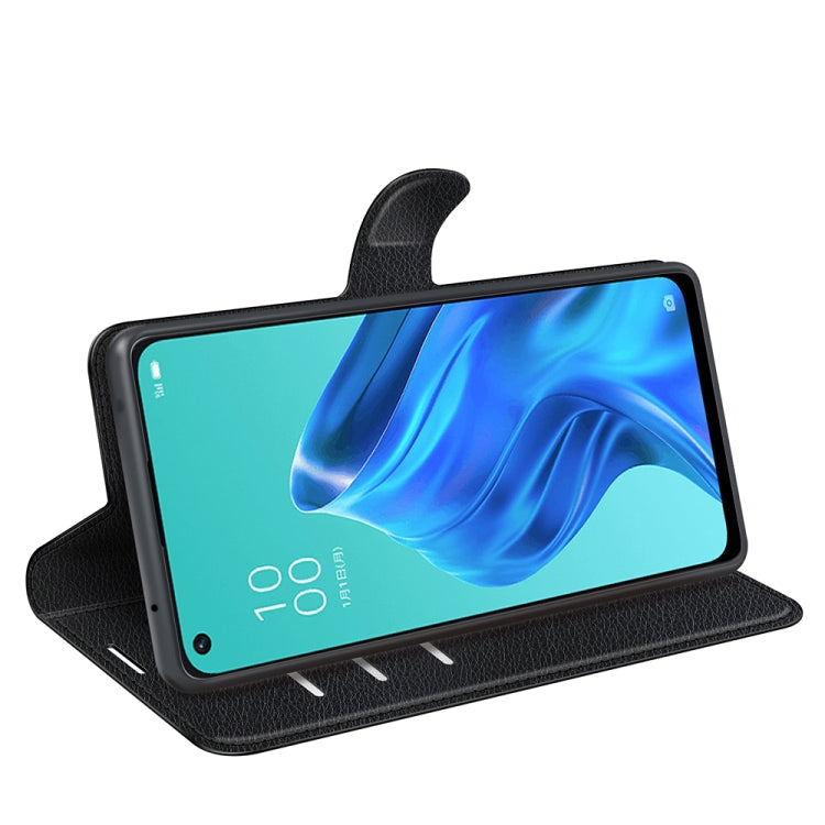 For OPPO Reno5 A Litchi Texture Horizontal Flip Protective Case with Holder & Card Slots & Wallet