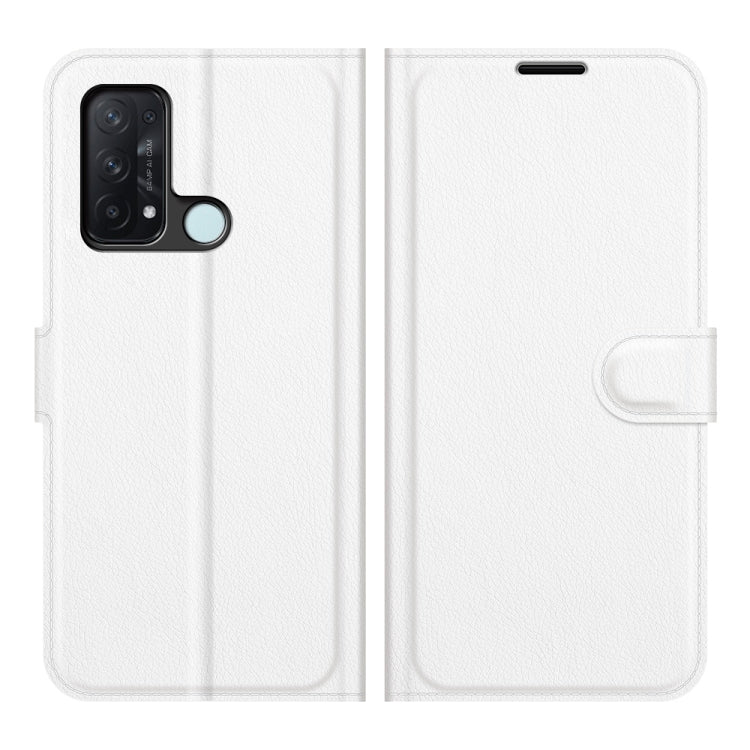 For OPPO Reno5 A Litchi Texture Horizontal Flip Protective Case with Holder & Card Slots & Wallet