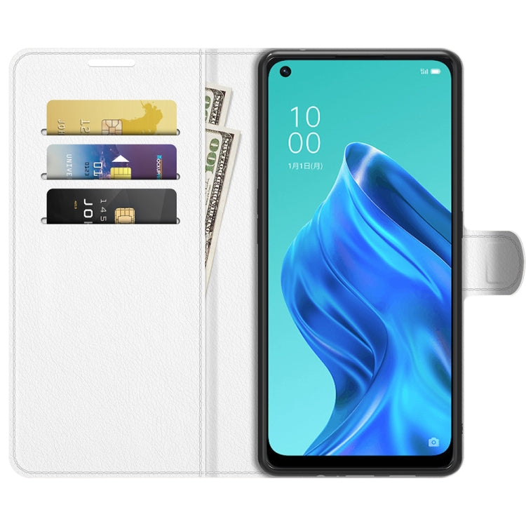For OPPO Reno5 A Litchi Texture Horizontal Flip Protective Case with Holder & Card Slots & Wallet