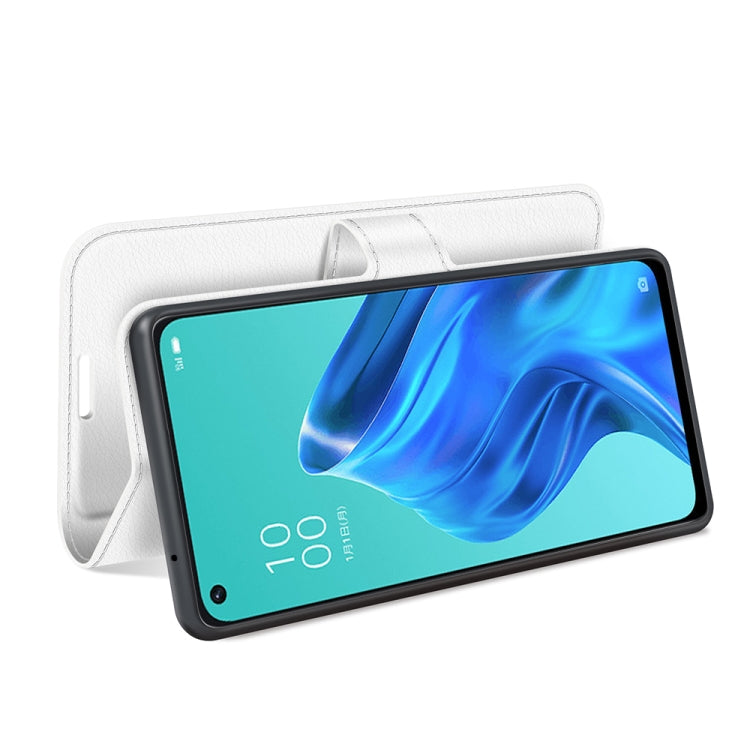 For OPPO Reno5 A Litchi Texture Horizontal Flip Protective Case with Holder & Card Slots & Wallet