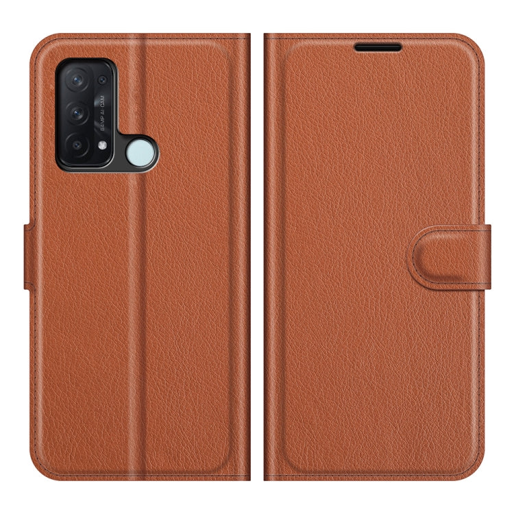For OPPO Reno5 A Litchi Texture Horizontal Flip Protective Case with Holder & Card Slots & Wallet