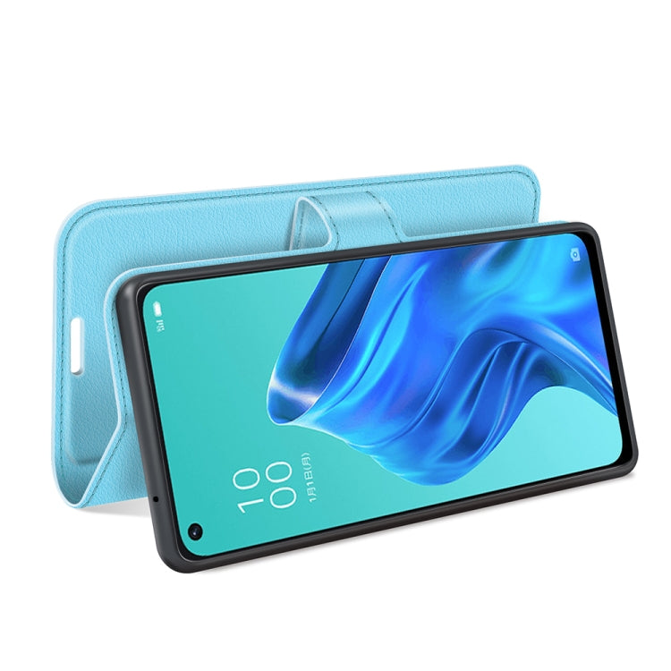 For OPPO Reno5 A Litchi Texture Horizontal Flip Protective Case with Holder & Card Slots & Wallet
