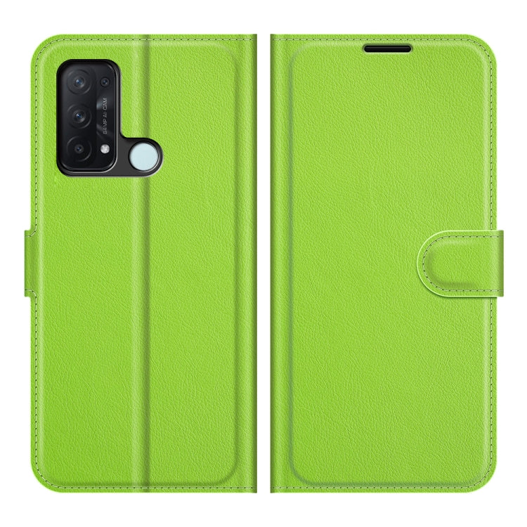 For OPPO Reno5 A Litchi Texture Horizontal Flip Protective Case with Holder & Card Slots & Wallet