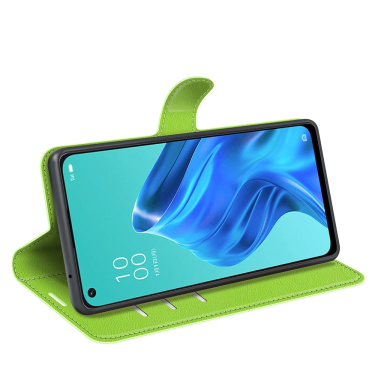 For OPPO Reno5 A Litchi Texture Horizontal Flip Protective Case with Holder & Card Slots & Wallet