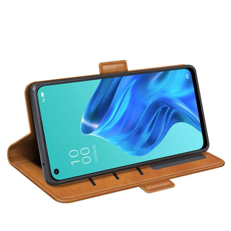 For OPPO Reno5 A Dual-side Magnetic Buckle Horizontal Flip Leather Case with Holder & Card Slots & Wallet