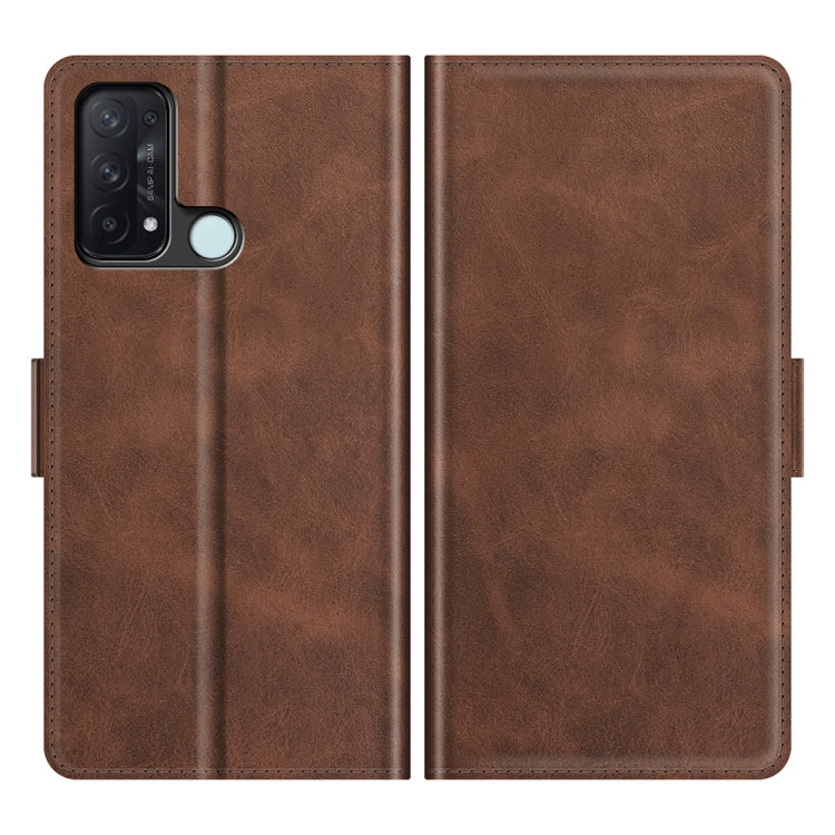 For OPPO Reno5 A Dual-side Magnetic Buckle Horizontal Flip Leather Case with Holder & Card Slots & Wallet