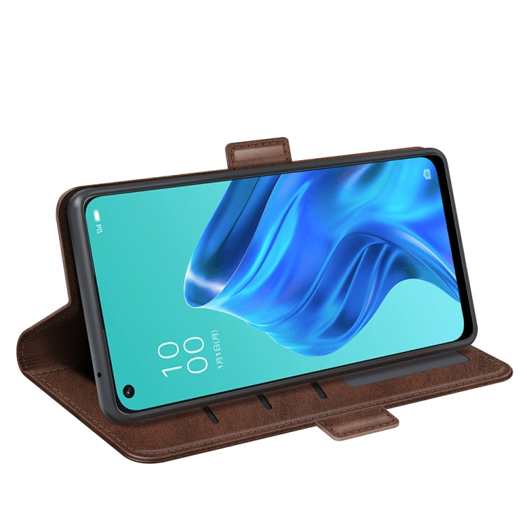For OPPO Reno5 A Dual-side Magnetic Buckle Horizontal Flip Leather Case with Holder & Card Slots & Wallet