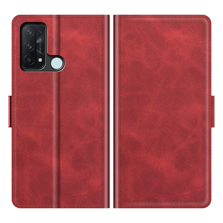For OPPO Reno5 A Dual-side Magnetic Buckle Horizontal Flip Leather Case with Holder & Card Slots & Wallet