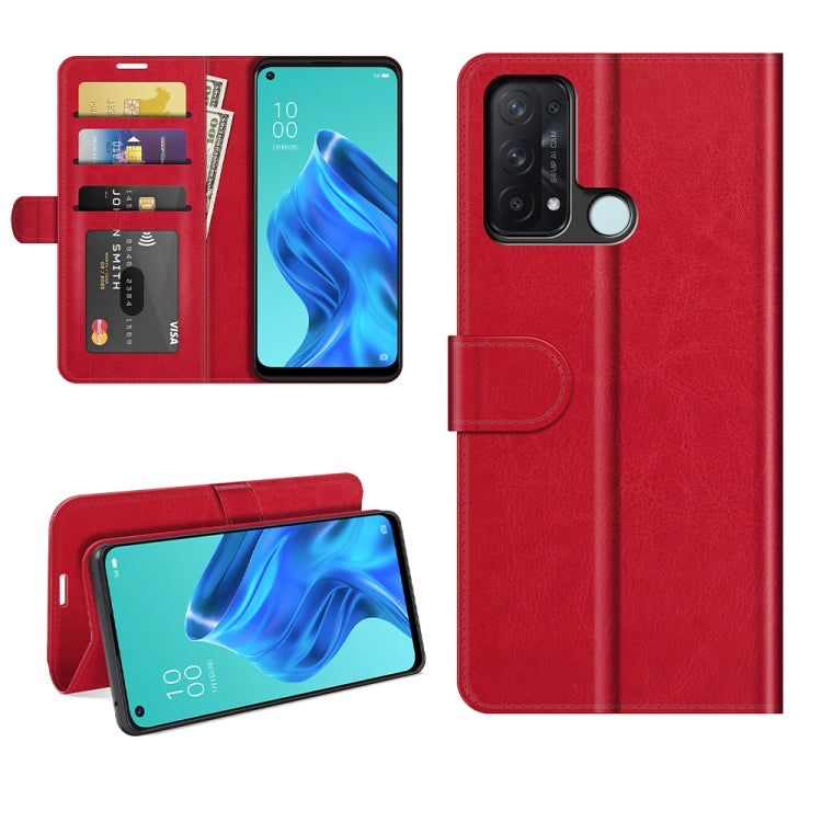 For OPPO Reno5 A R64 Texture Single Horizontal Flip Protective Case with Holder & Card Slots & Wallet& Photo Frame