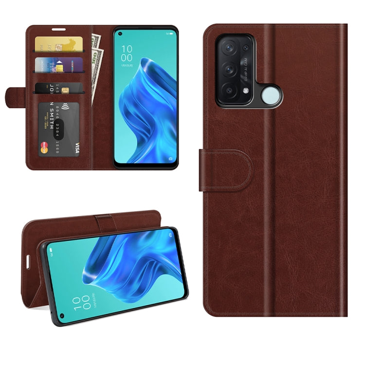 For OPPO Reno5 A R64 Texture Single Horizontal Flip Protective Case with Holder & Card Slots & Wallet& Photo Frame