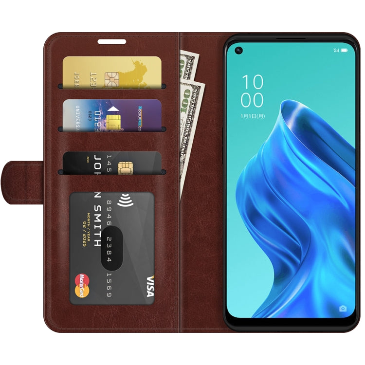 For OPPO Reno5 A R64 Texture Single Horizontal Flip Protective Case with Holder & Card Slots & Wallet& Photo Frame