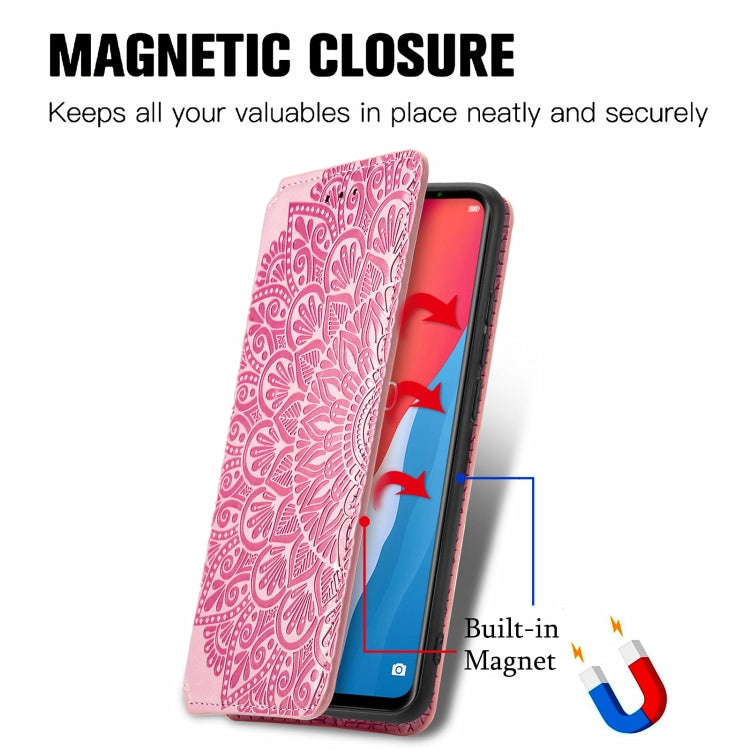 For Ulefone Note 11 Plus Blooming Mandala Embossed Pattern Magnetic Horizontal Flip Leather Case with Holder & Card Slots & Wallet