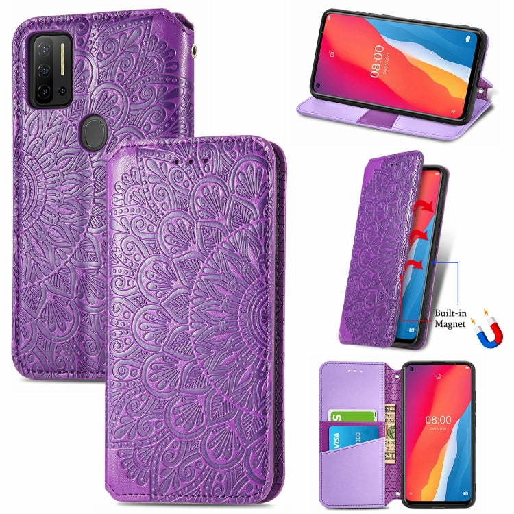 For Ulefone Note 11 Plus Blooming Mandala Embossed Pattern Magnetic Horizontal Flip Leather Case with Holder & Card Slots & Wallet