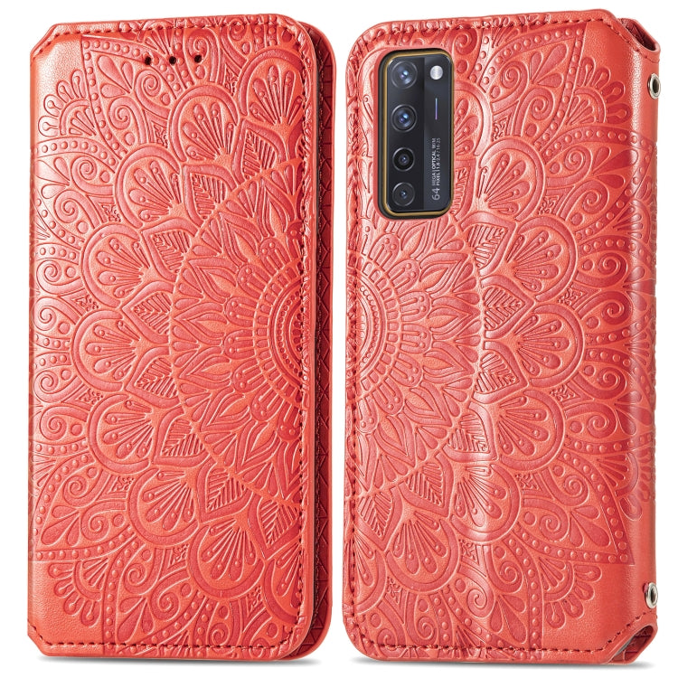 For ZTE Axon 20 5G Blooming Mandala Embossed Pattern Magnetic Horizontal Flip Leather Case with Holder & Card Slots & Wallet