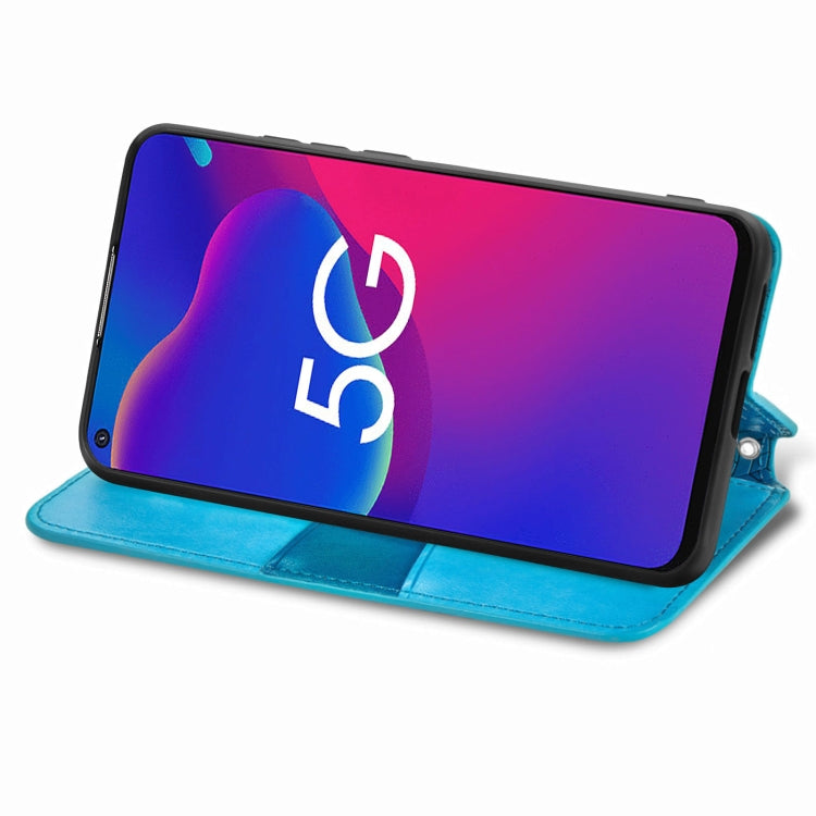 For ZTE Axon 11 SE 5G Blooming Mandala Embossed Pattern Magnetic Horizontal Flip Leather Case with Holder & Card Slots & Wallet