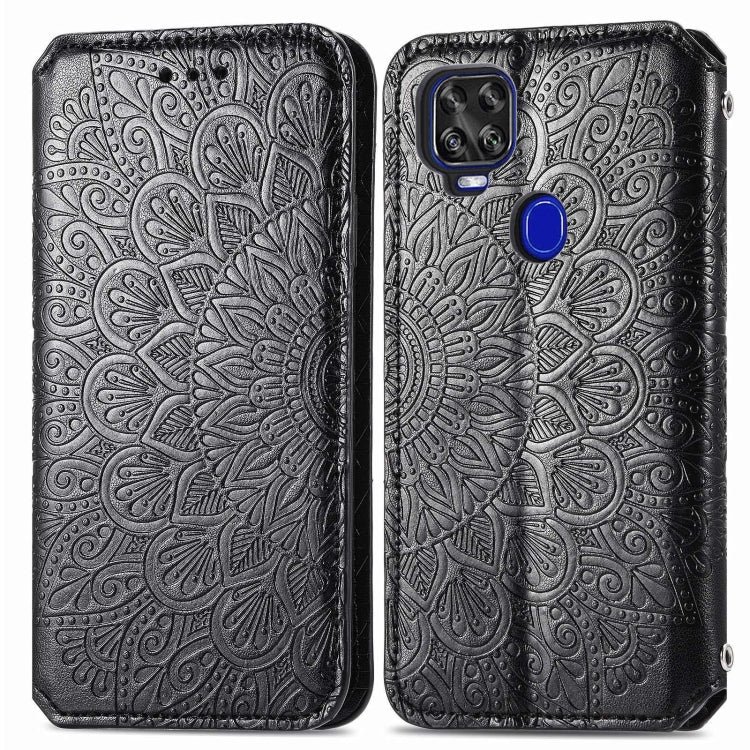 For ZTE Axon 11 SE 5G Blooming Mandala Embossed Pattern Magnetic Horizontal Flip Leather Case with Holder & Card Slots & Wallet