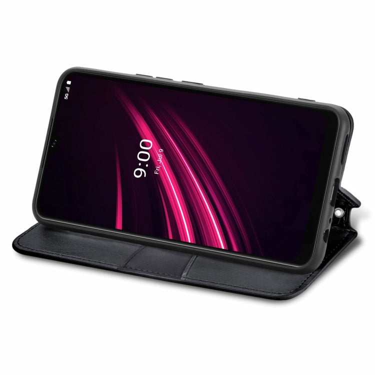 For T-Mobile REVVL V+ 5G Blooming Mandala Embossed Pattern Magnetic Horizontal Flip Leather Case with Holder & Card Slots & Wallet