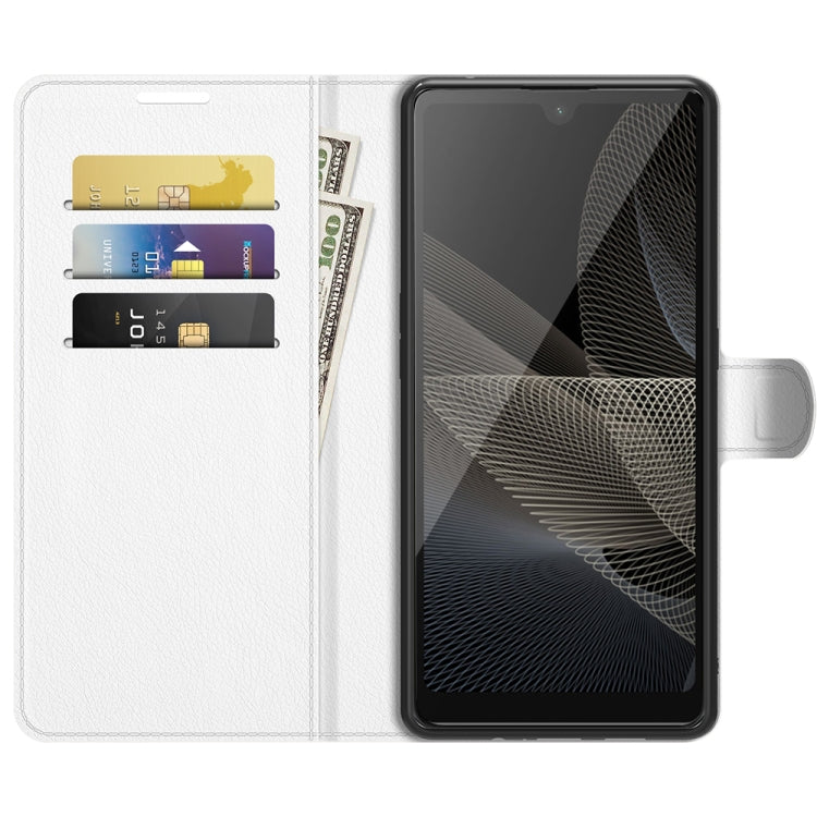 For Sony Xperia Ace II Litchi Texture Horizontal Flip Protective Case with Holder & Card Slots & Wallet