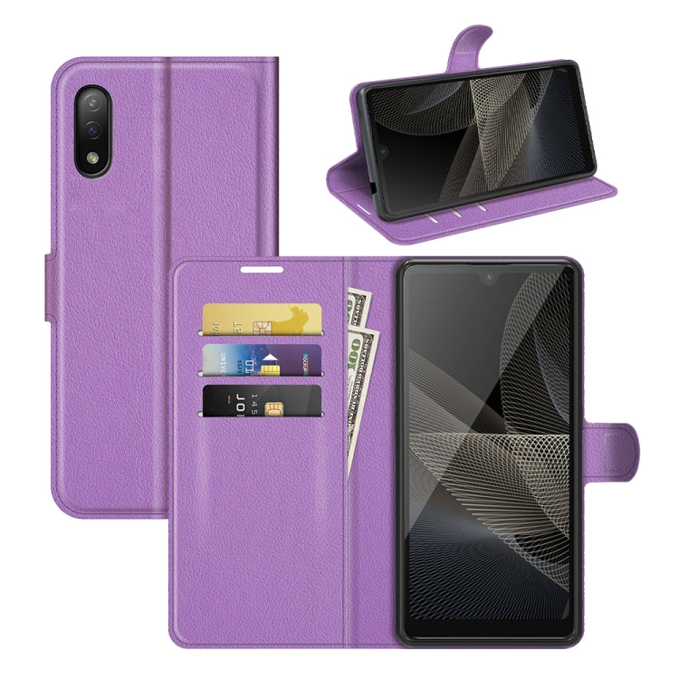 For Sony Xperia Ace II Litchi Texture Horizontal Flip Protective Case with Holder & Card Slots & Wallet