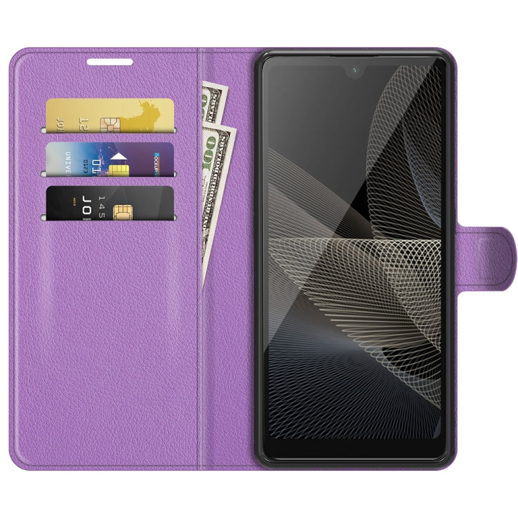 For Sony Xperia Ace II Litchi Texture Horizontal Flip Protective Case with Holder & Card Slots & Wallet